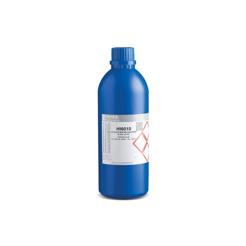 Hanna Instruments HI-6010 pH 10.010 Millesimal Buffer Solution (±0.002 pH), 500ml