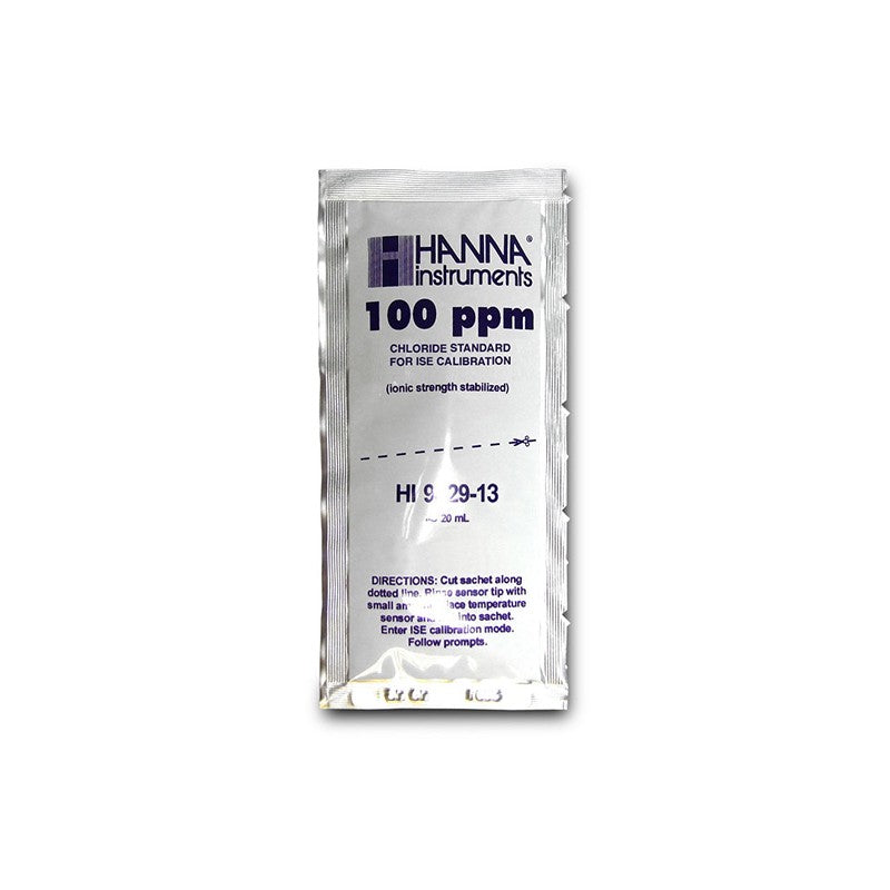Hanna Instruments HI-9829-13 100 ppm standard sachet for HI 7609829-11 chloride ISE, 25 mL