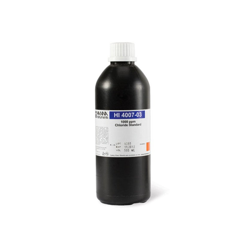 Hanna Instruments HI-4007-03 1000mg/L Chloride Standard, 500mL