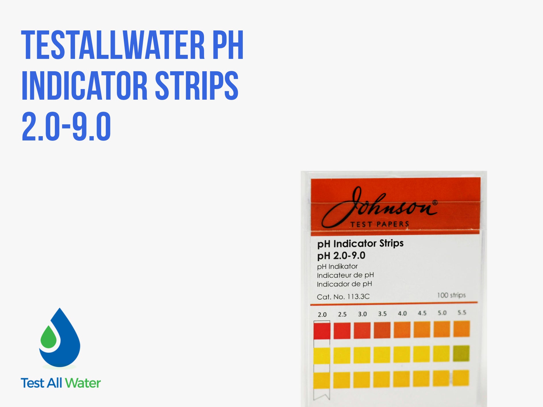 Johnson Analytica pH Indicator Strips 2.0 - 9.0
