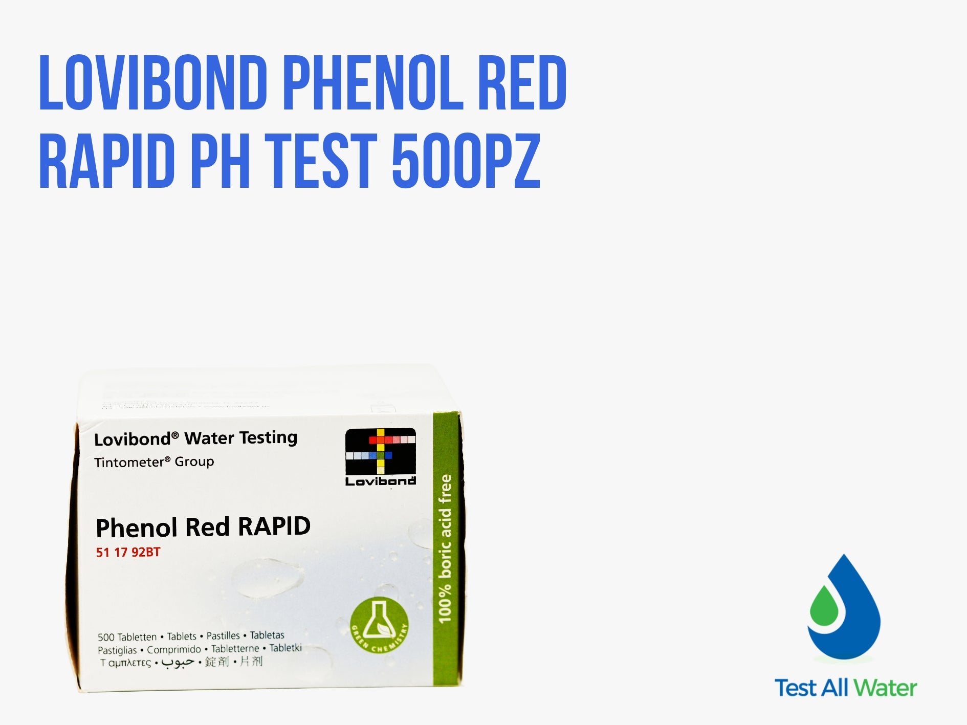 Lovibond - Phenol Red Rapid ph test - Clearance Item