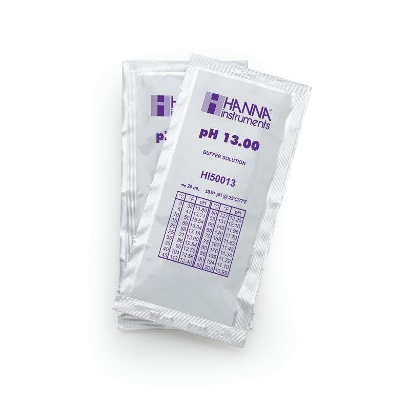 Hanna Instruments HI-50013-02 pH 13.00 Technical Buffer Solution (±0.01 pH), 25 x 20ml sachets