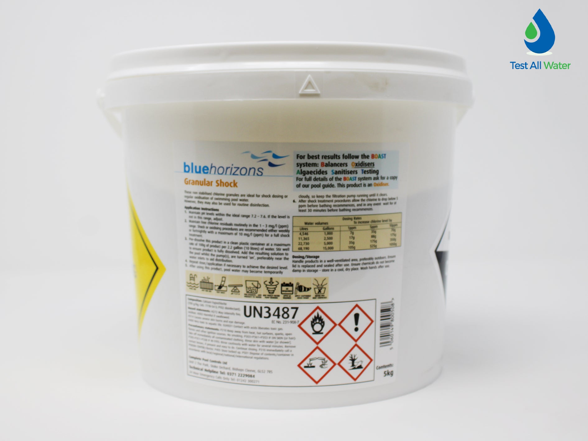 Blue Horizons Granular Shock Chlorine 5kg (Use Test All Water SHGRAN5OL as alternative)