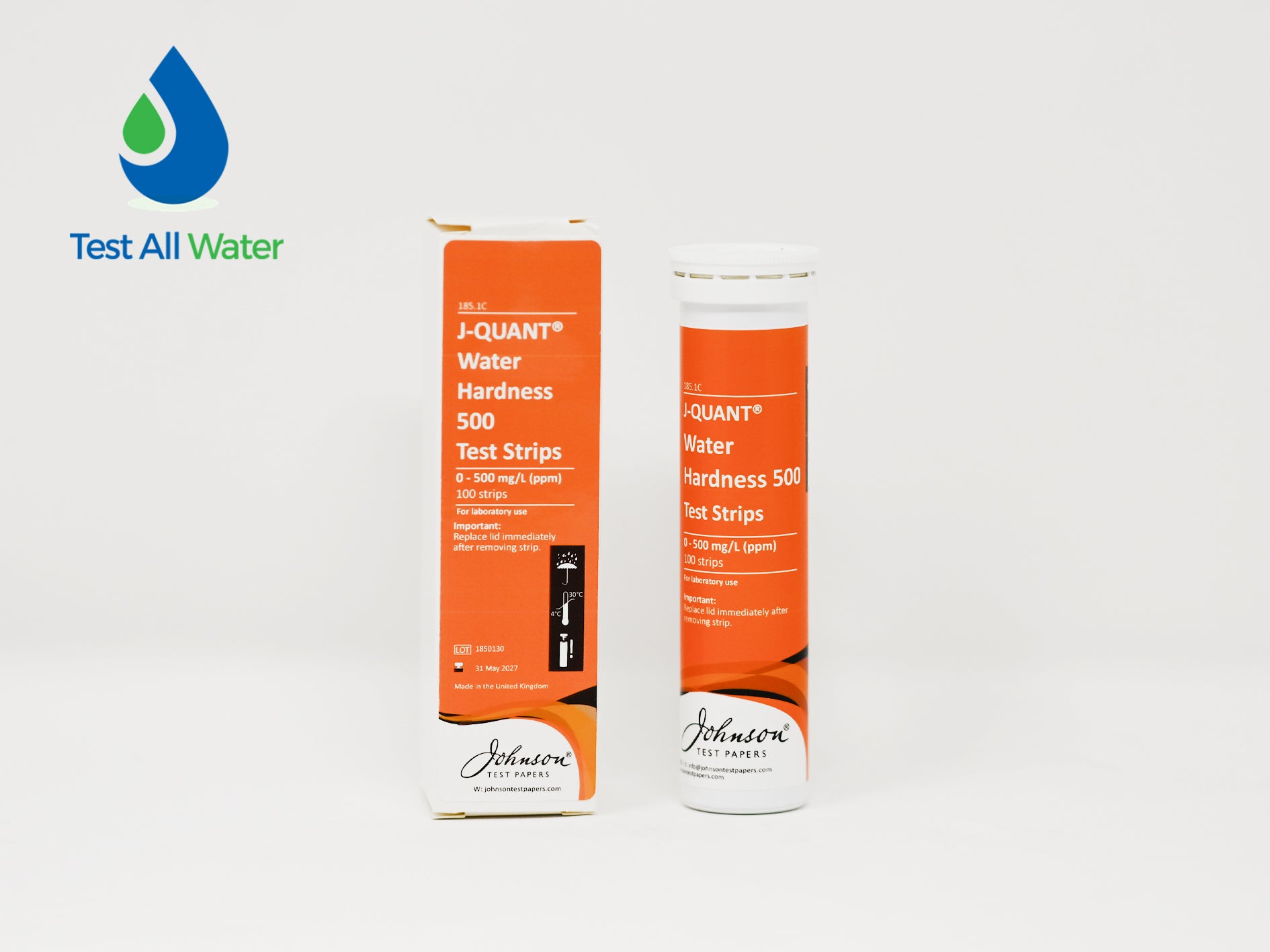 Johnson Analytica Water Hardness 0-500 Test Strips