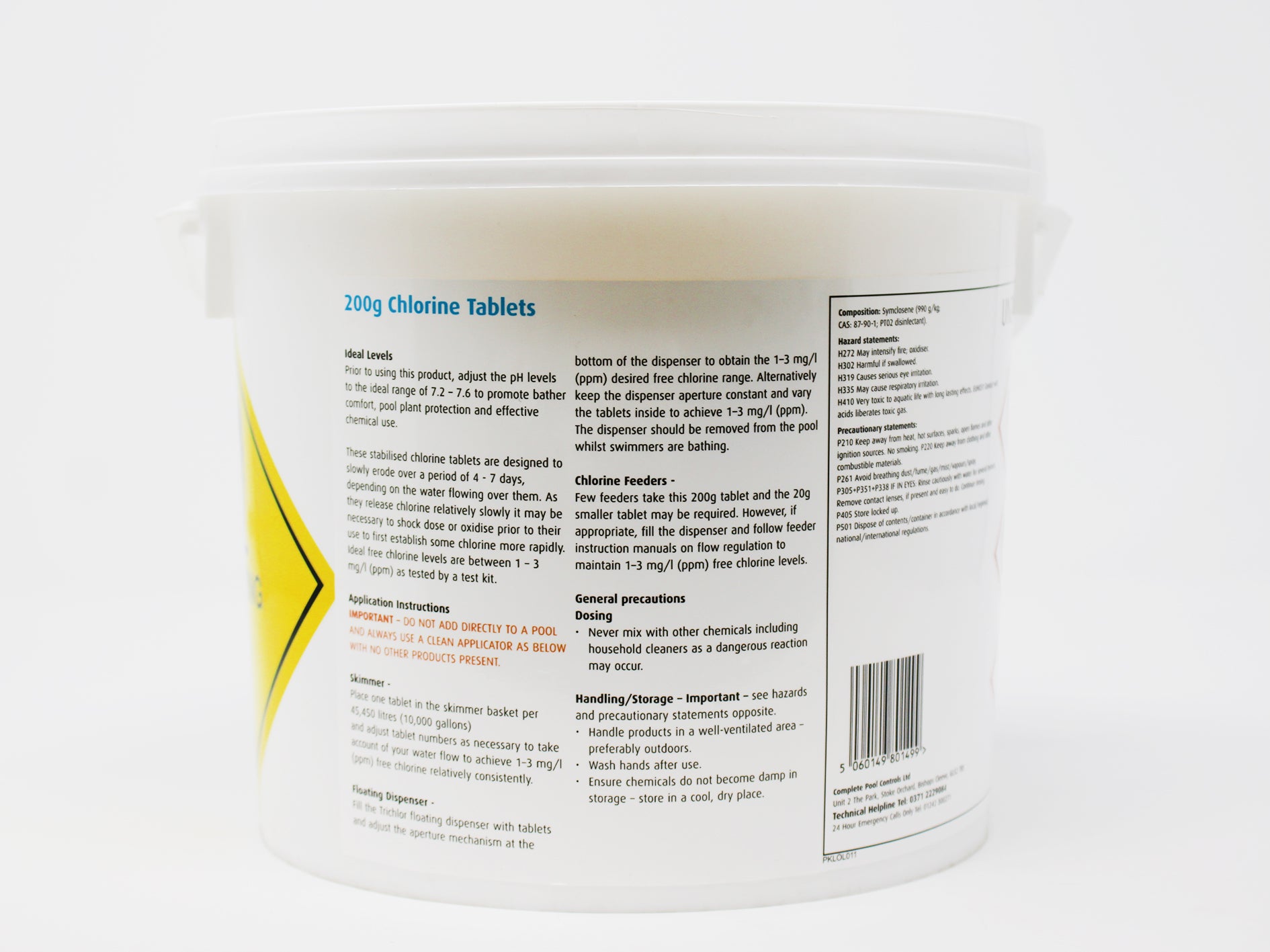 Test All Water 200g Trichlor Stabilized Tablets