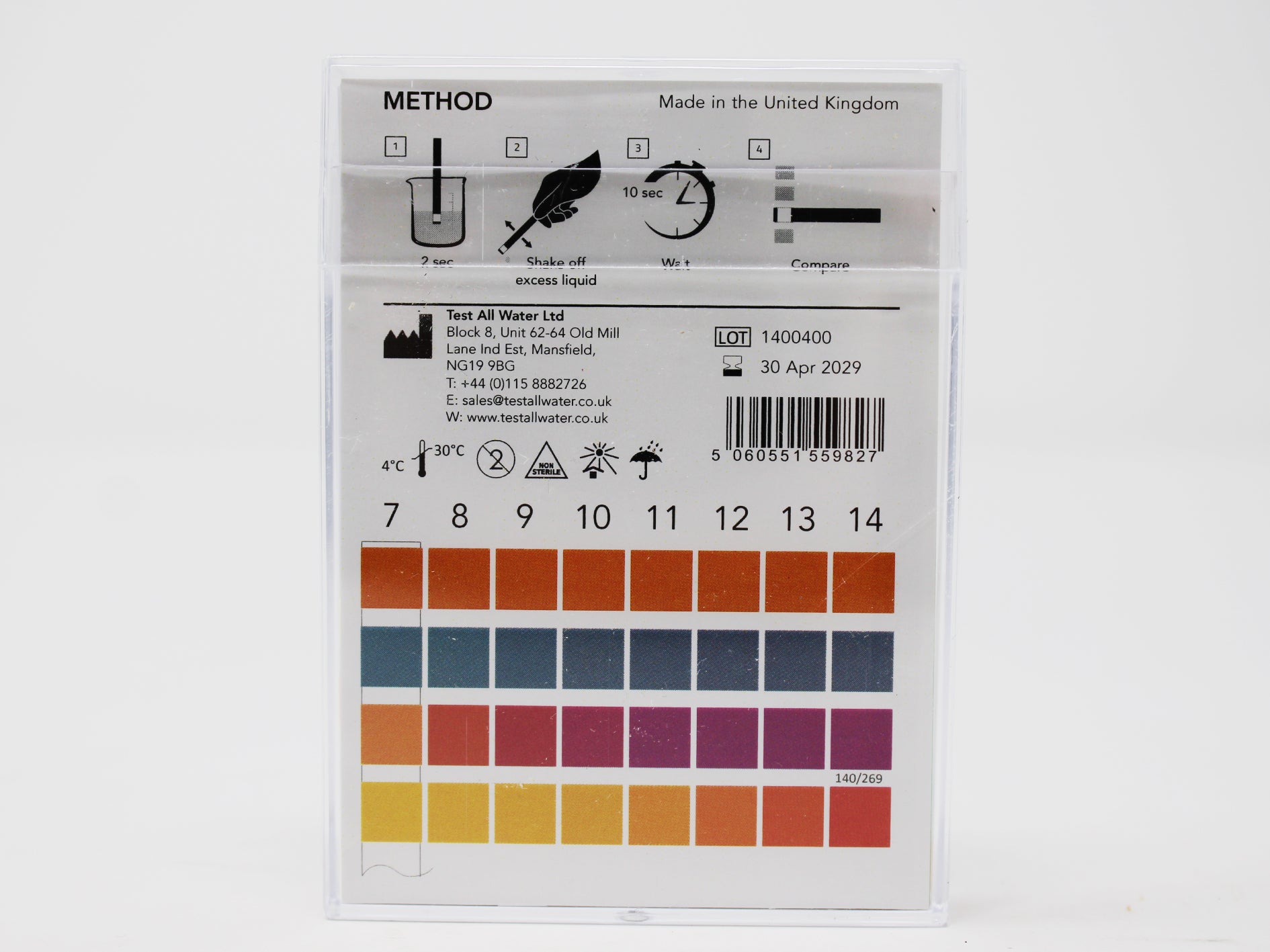 Universal pH Indicator Strips 0 - 14 Test All Water