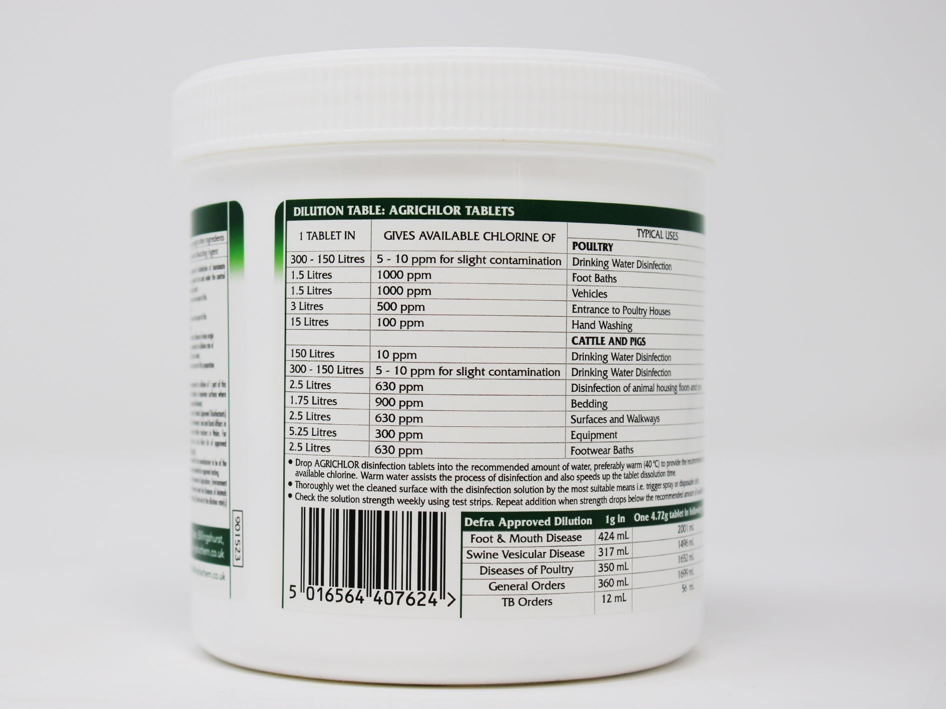 Agrichlor Effervescent Chlorine Tablets