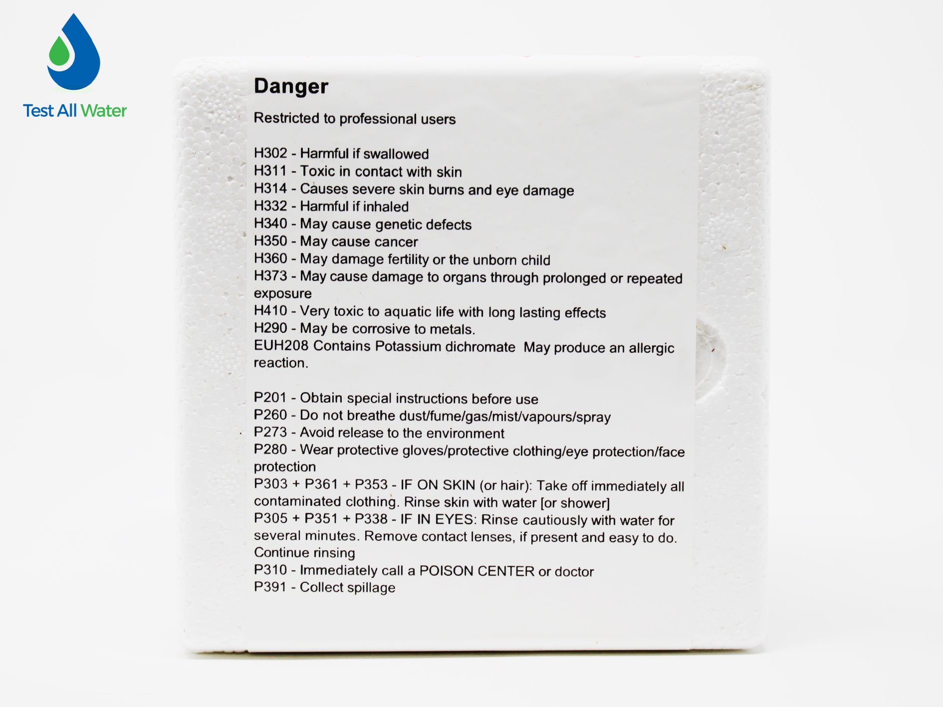 Palintest COD/2000/M 0-2000 mg/L O2 Tubetest