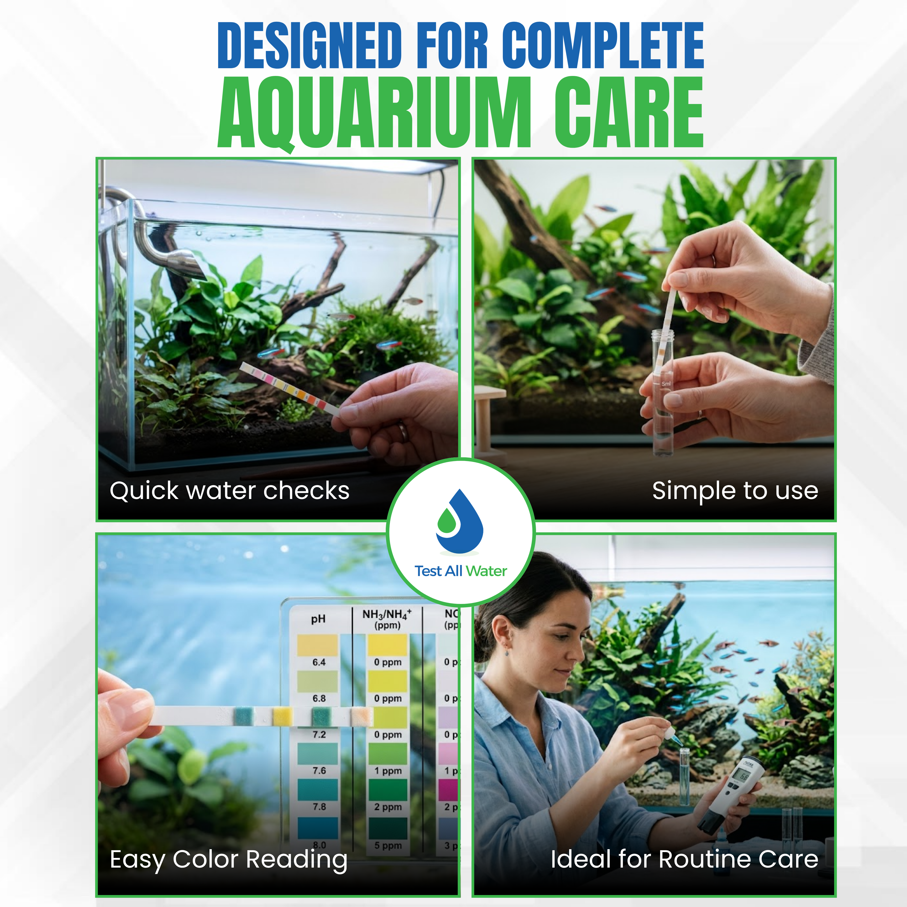 Aquarium Ammonia 6, 50 strips/pk Test All Water