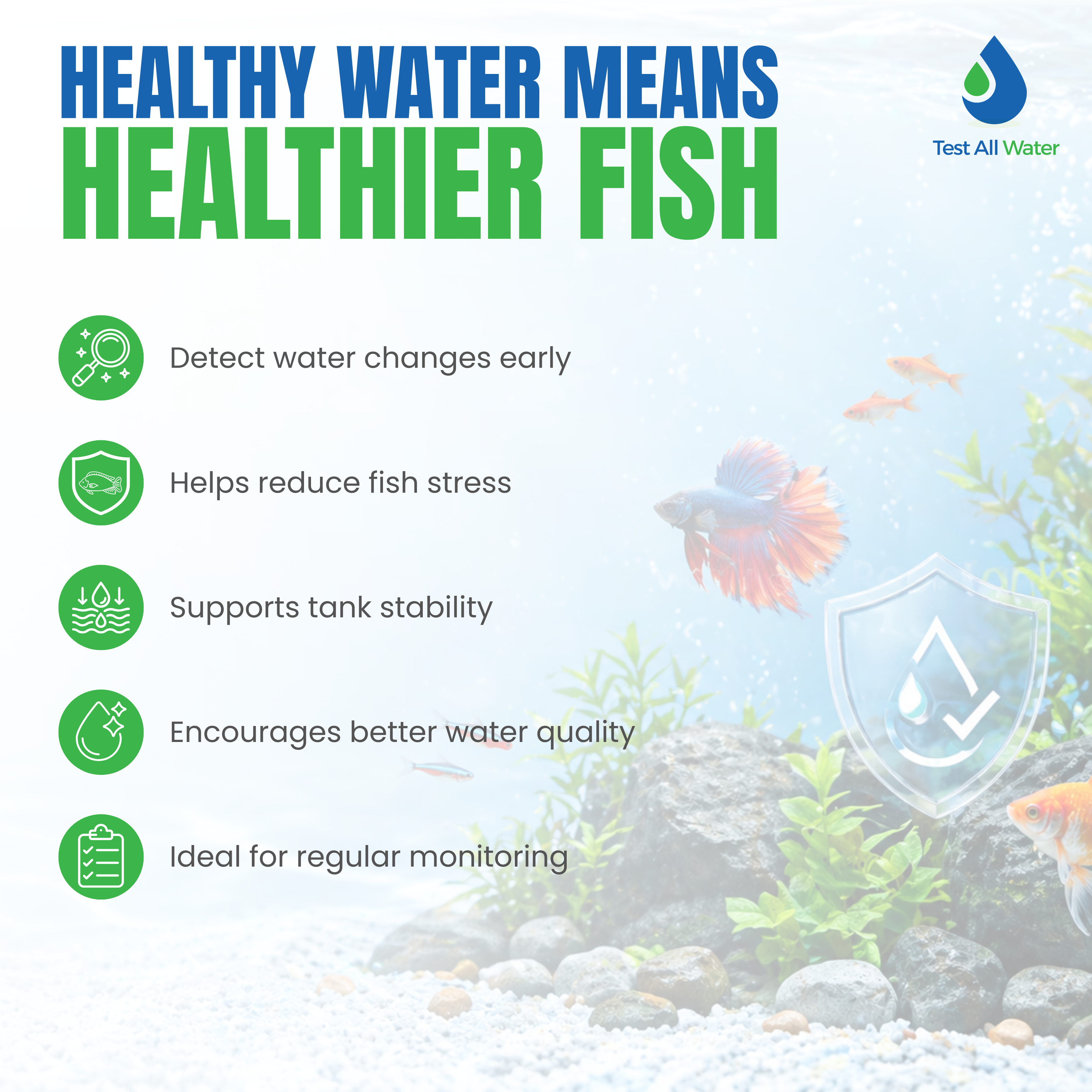 Aquarium 7 in 1 Test Strips, 50 strips/pk Test All Water