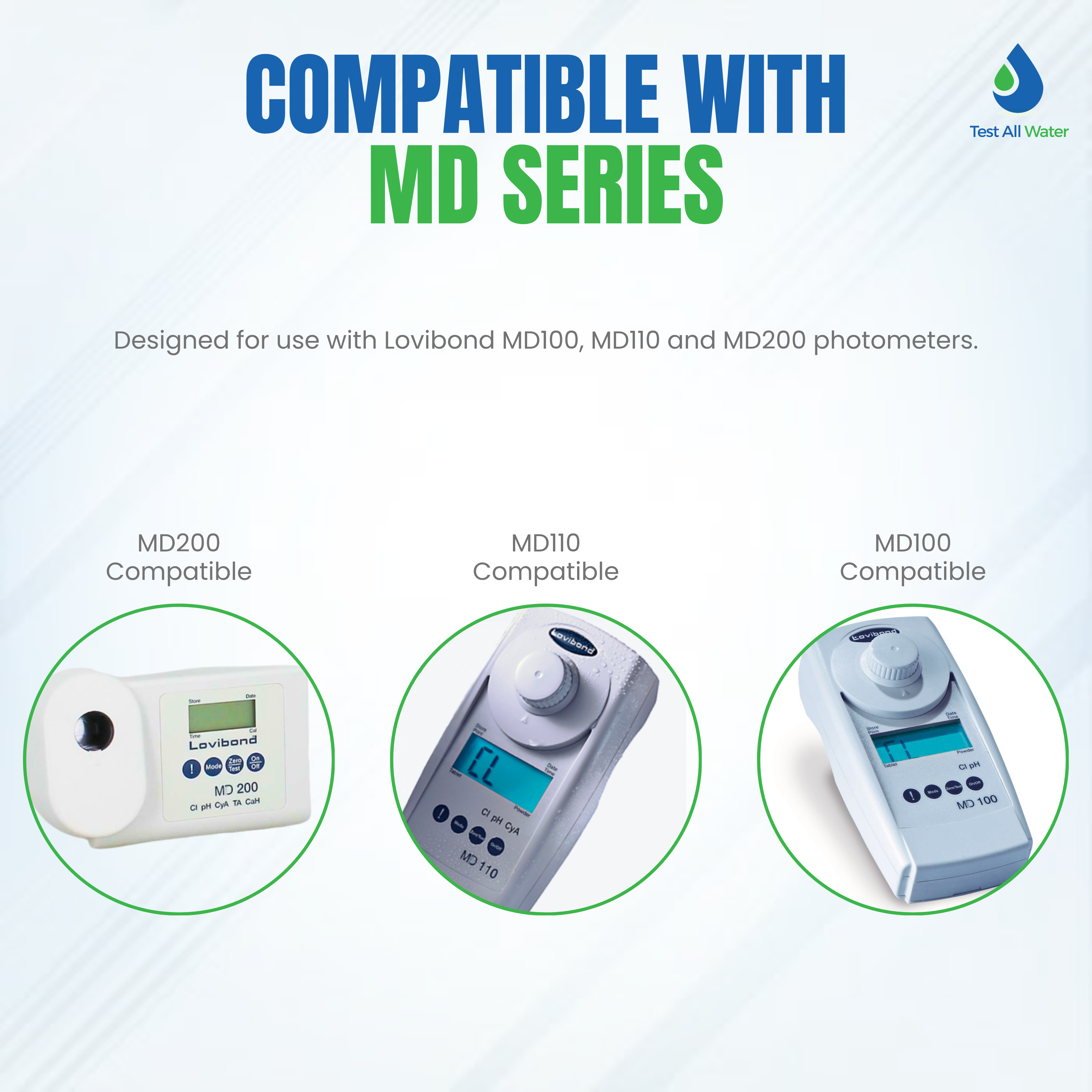 Lovibond Chlorine Standard set MD100, MD110, MD200