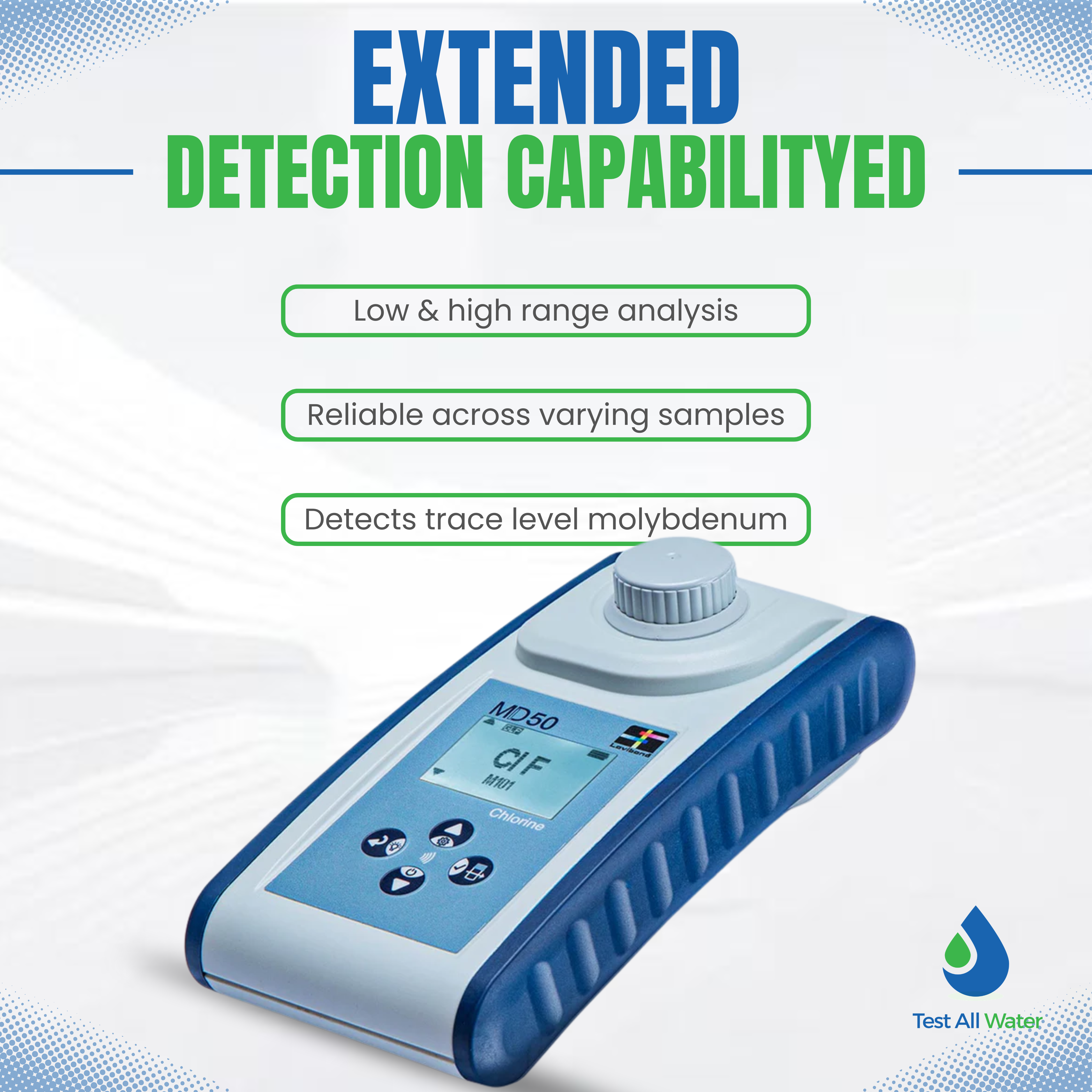 Lovibond MD50 Molybdenum Photometer with Powder Reagents