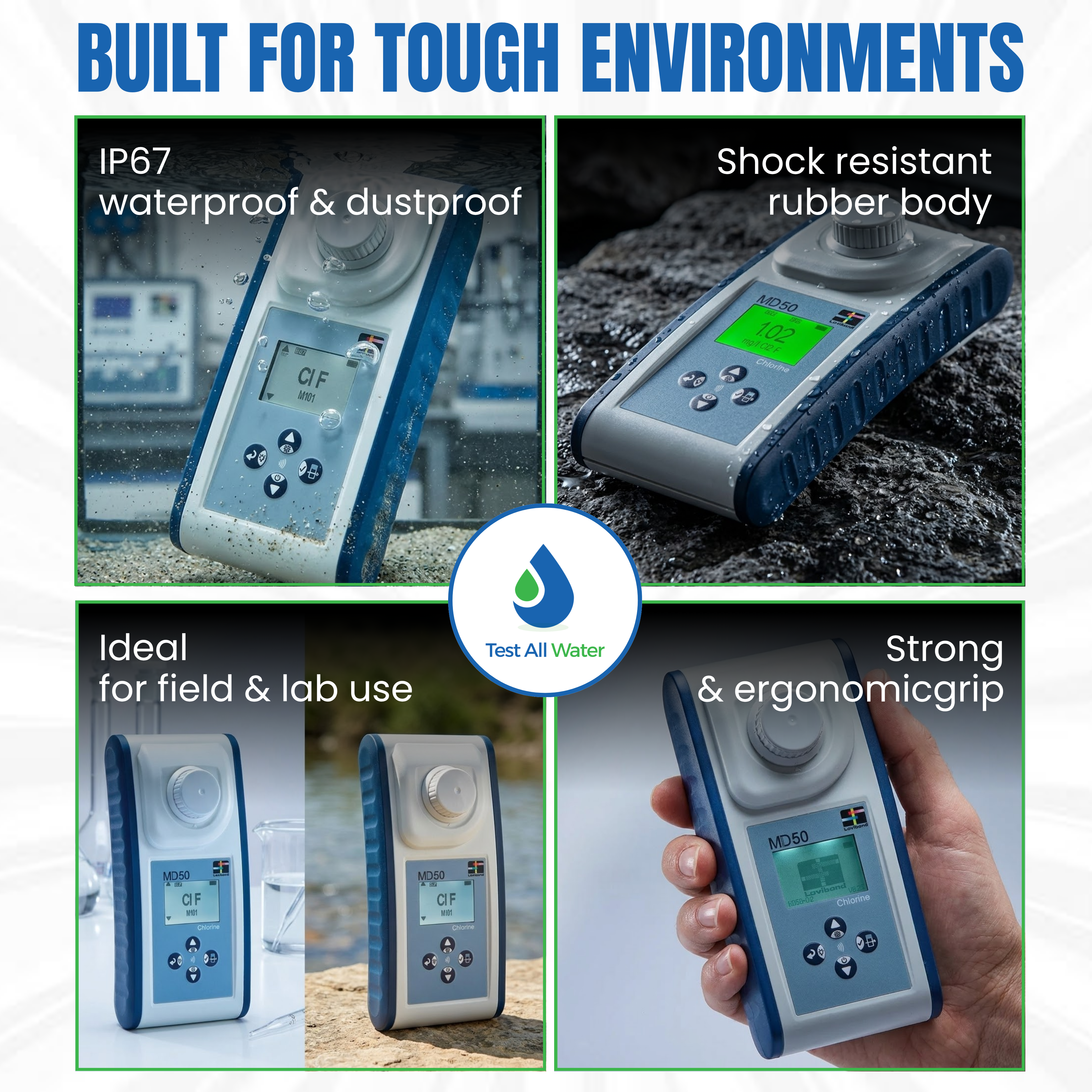Lovibond MD50 Chlorine Dioxide Photometer with Tablet Reagents