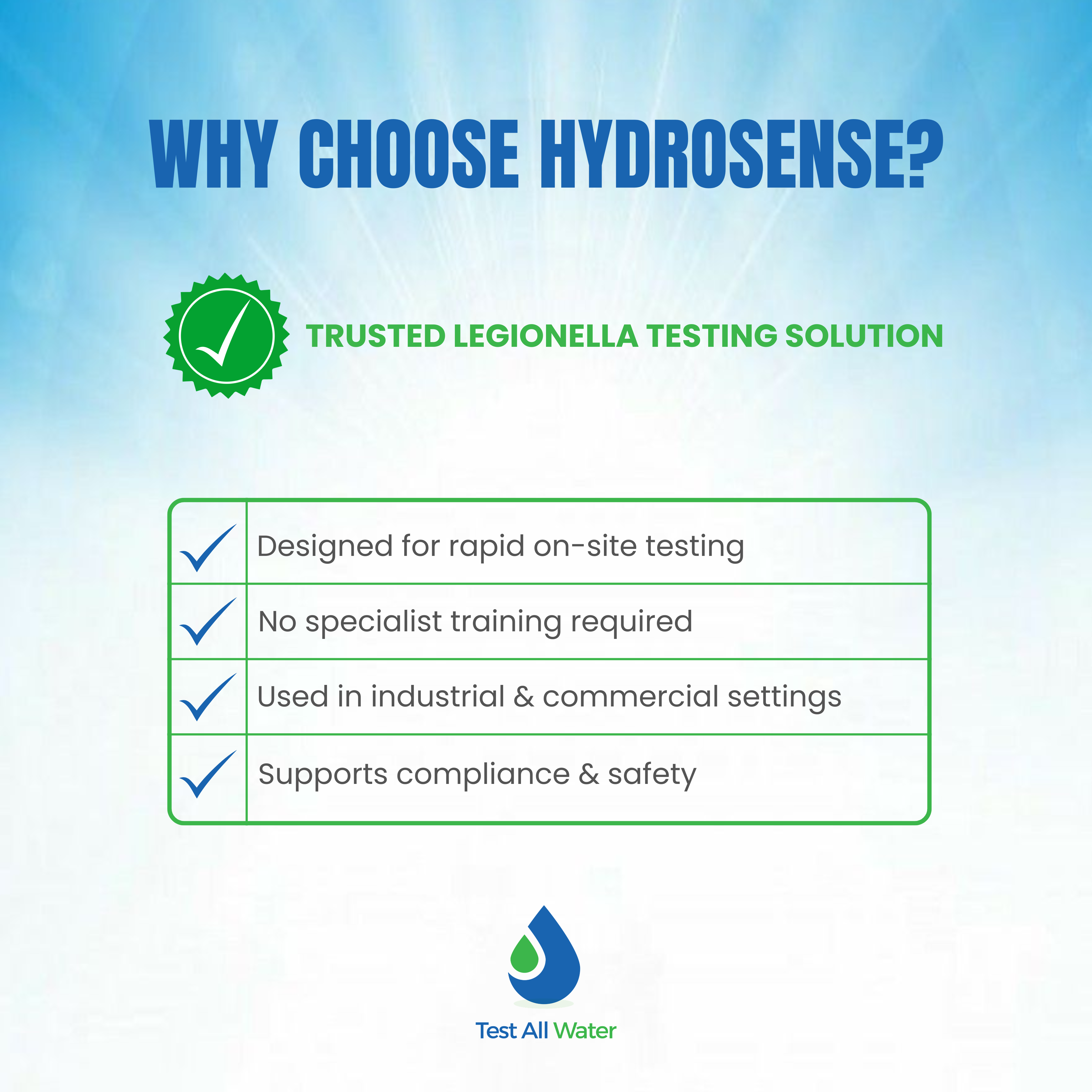 Hydrosense ONE Ultra Legionella Swab Test