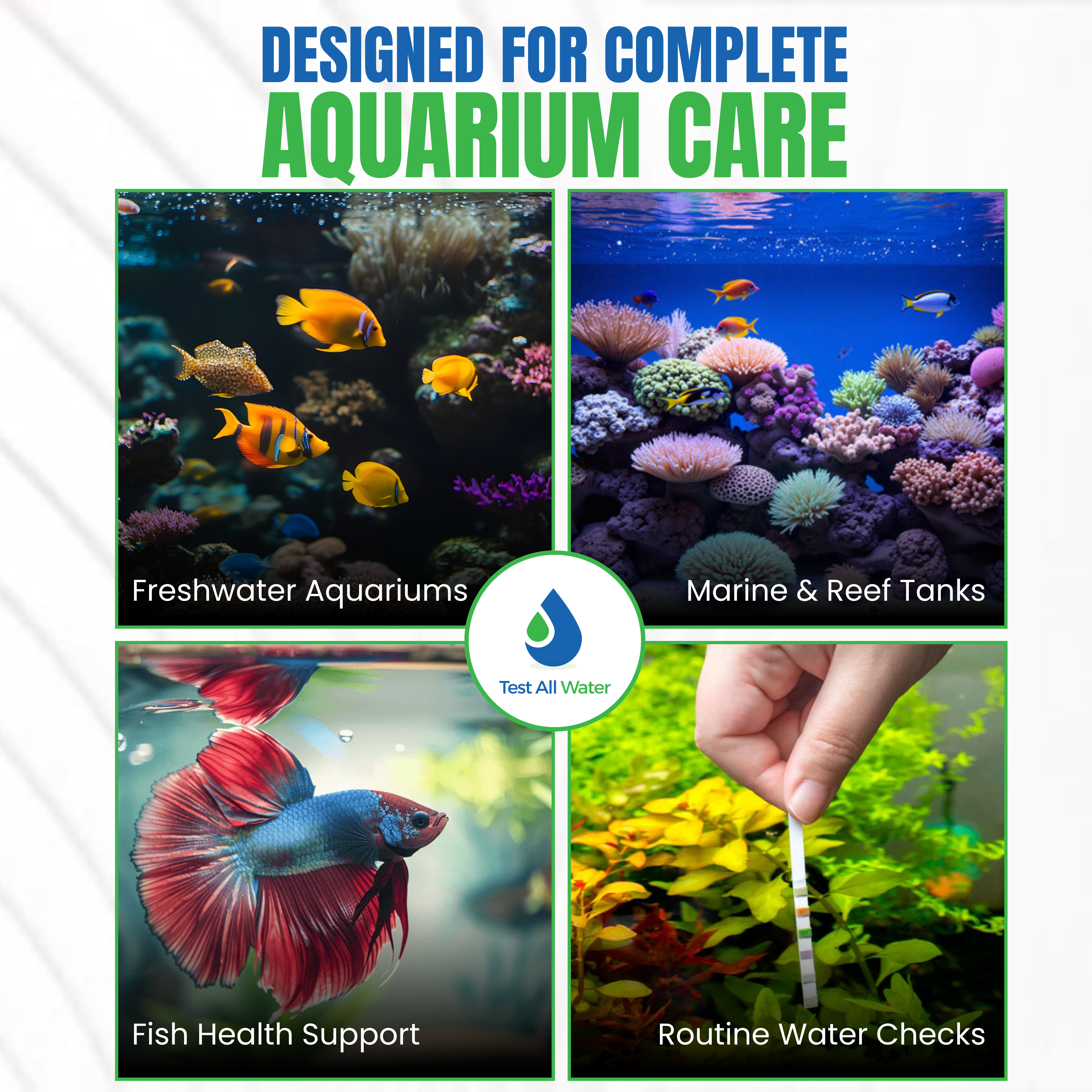 Aquarium 7 in 1 Test Strips, 50 strips/pk Test All Water