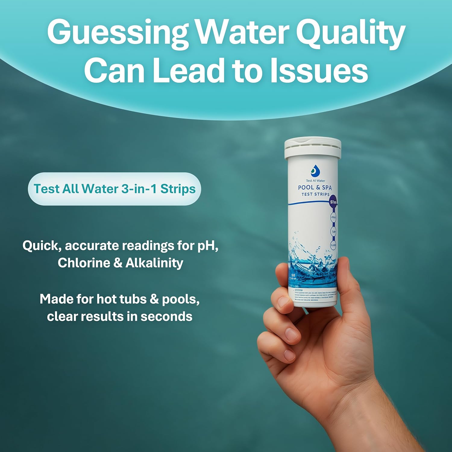 Test All Water 3 In 1 Hot Tub Test Strips