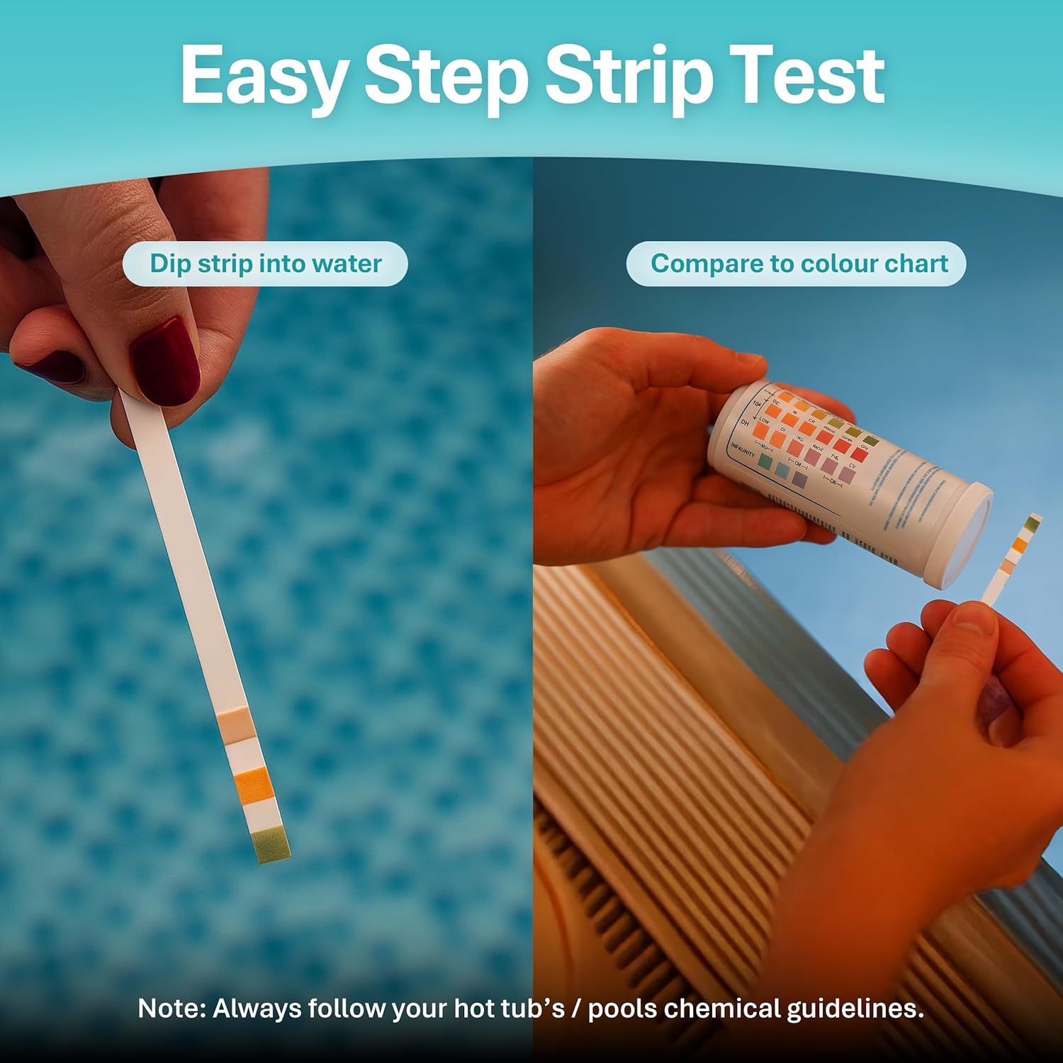 Test All Water 3 In 1 Hot Tub Test Strips
