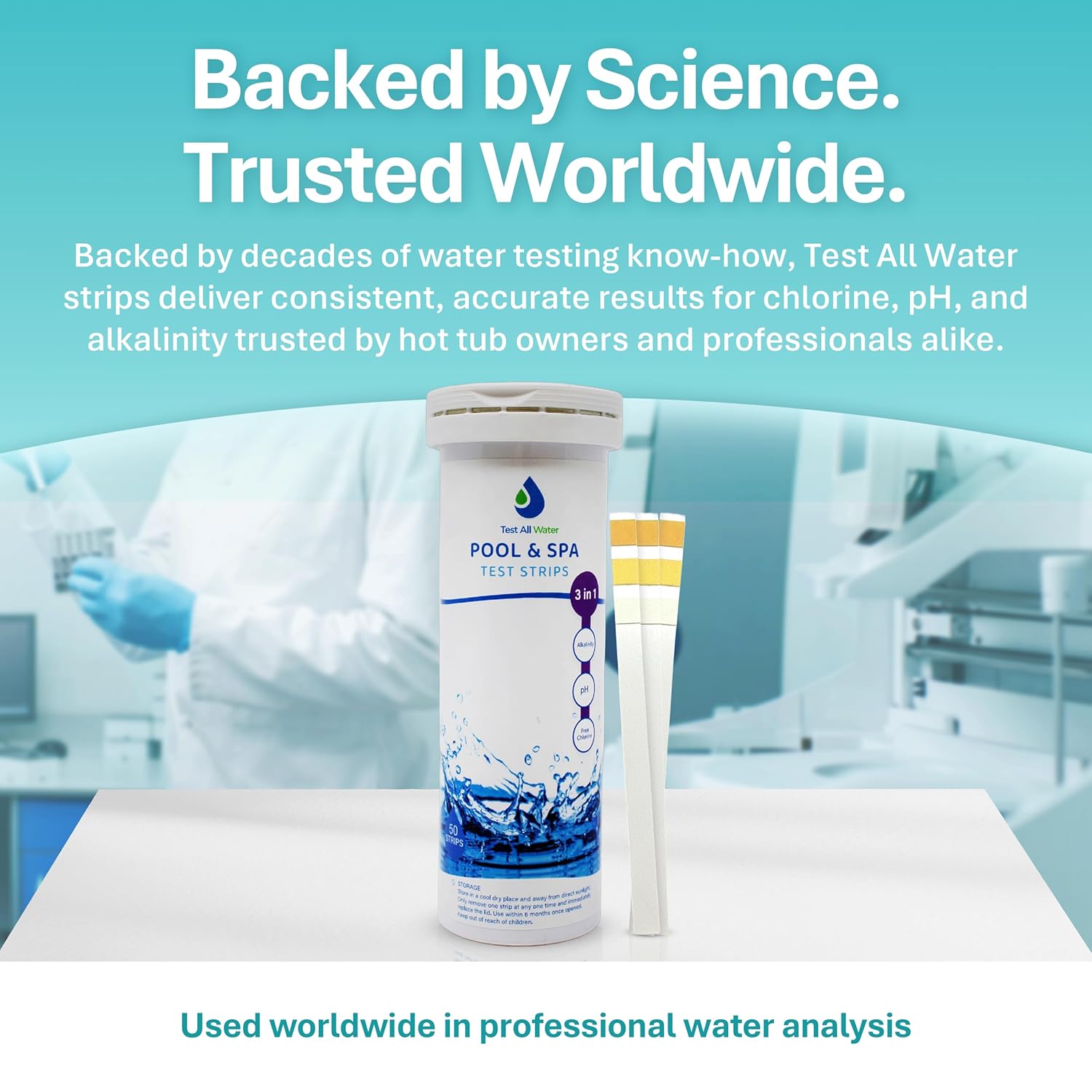 Test All Water 3 In 1 Hot Tub Test Strips