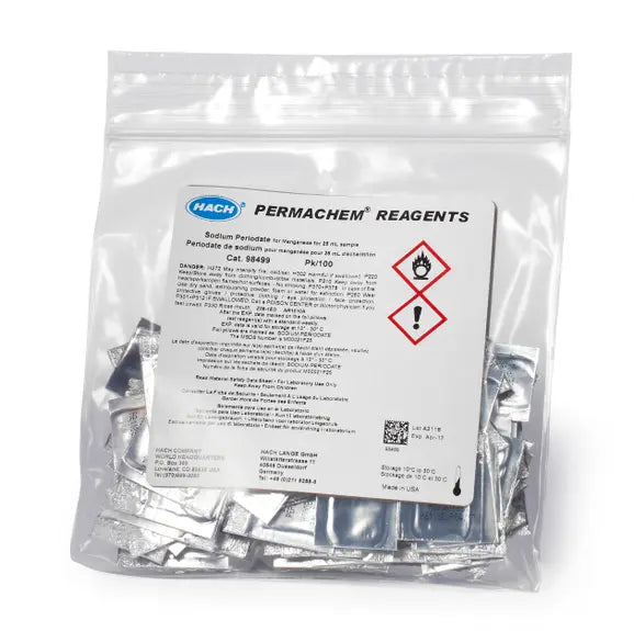 HACH Sodium periodate powder pillows for manganese, 25 mL, pk/100