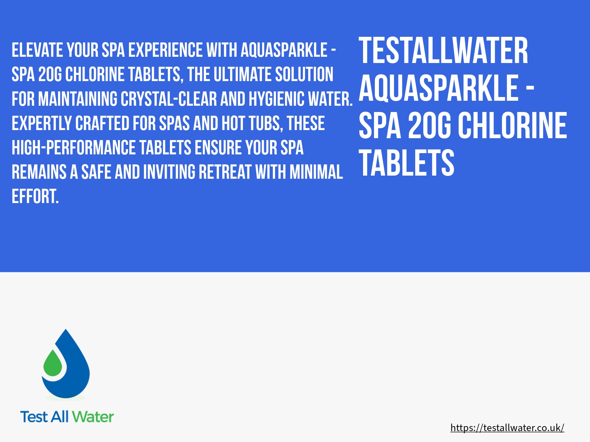 AquaSPArkle - Spa 20g Chlorine Tablets