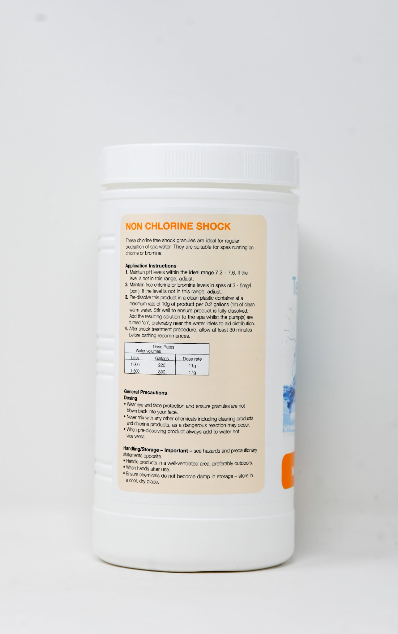 Test All Water Spa Non Chlorine Shock