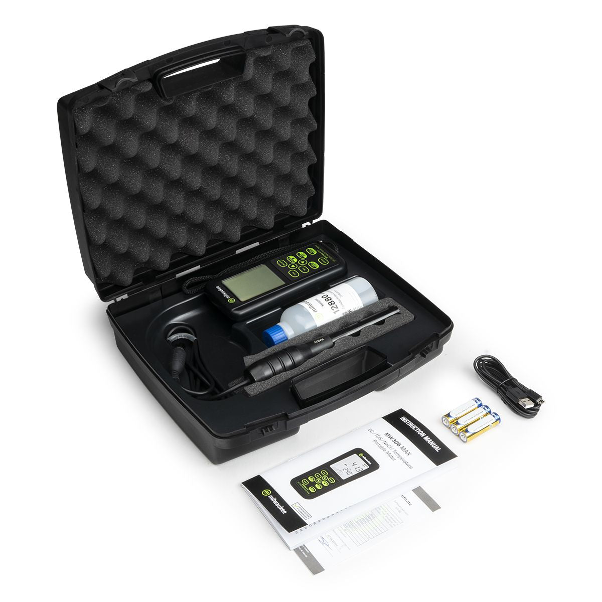 Milwaukee MW306 MAX EC/TDS/NaCl/Temp Logging Portable Meter