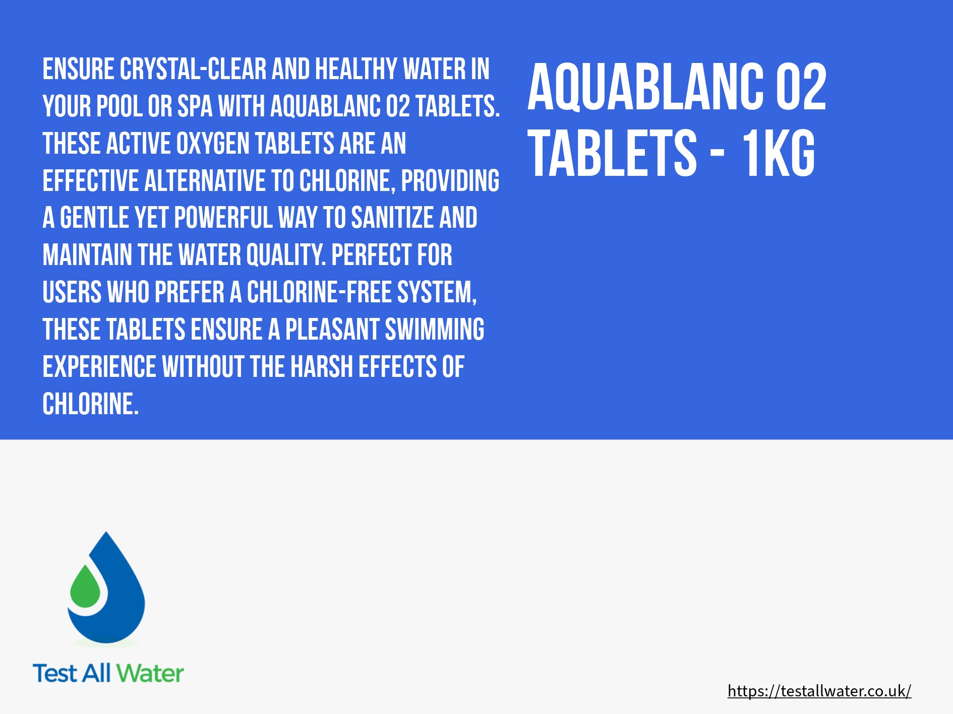 Aquablanc O2 Tablets - 1kg