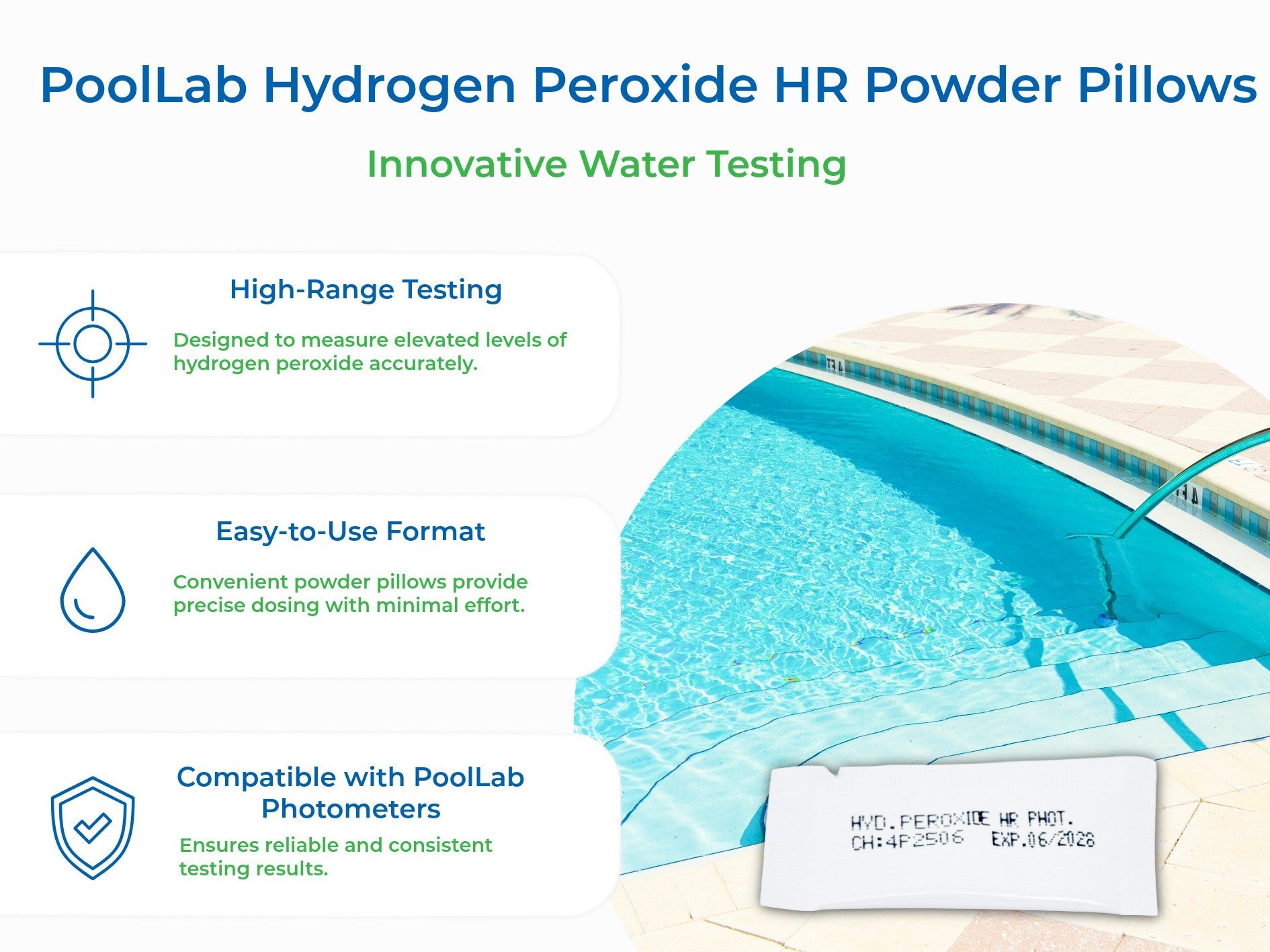 PoolLab Hydrogen Peroxide HR Powder Pillows