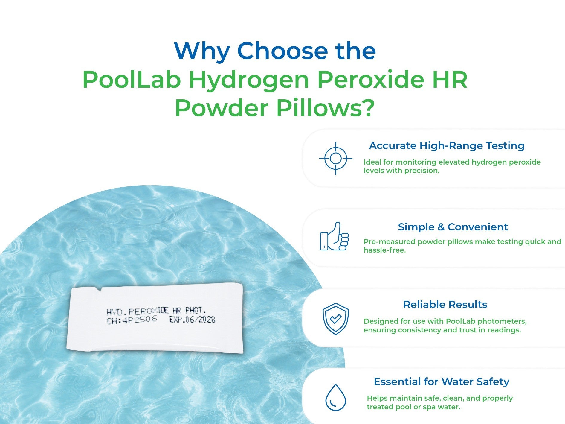 PoolLab Hydrogen Peroxide HR Powder Pillows