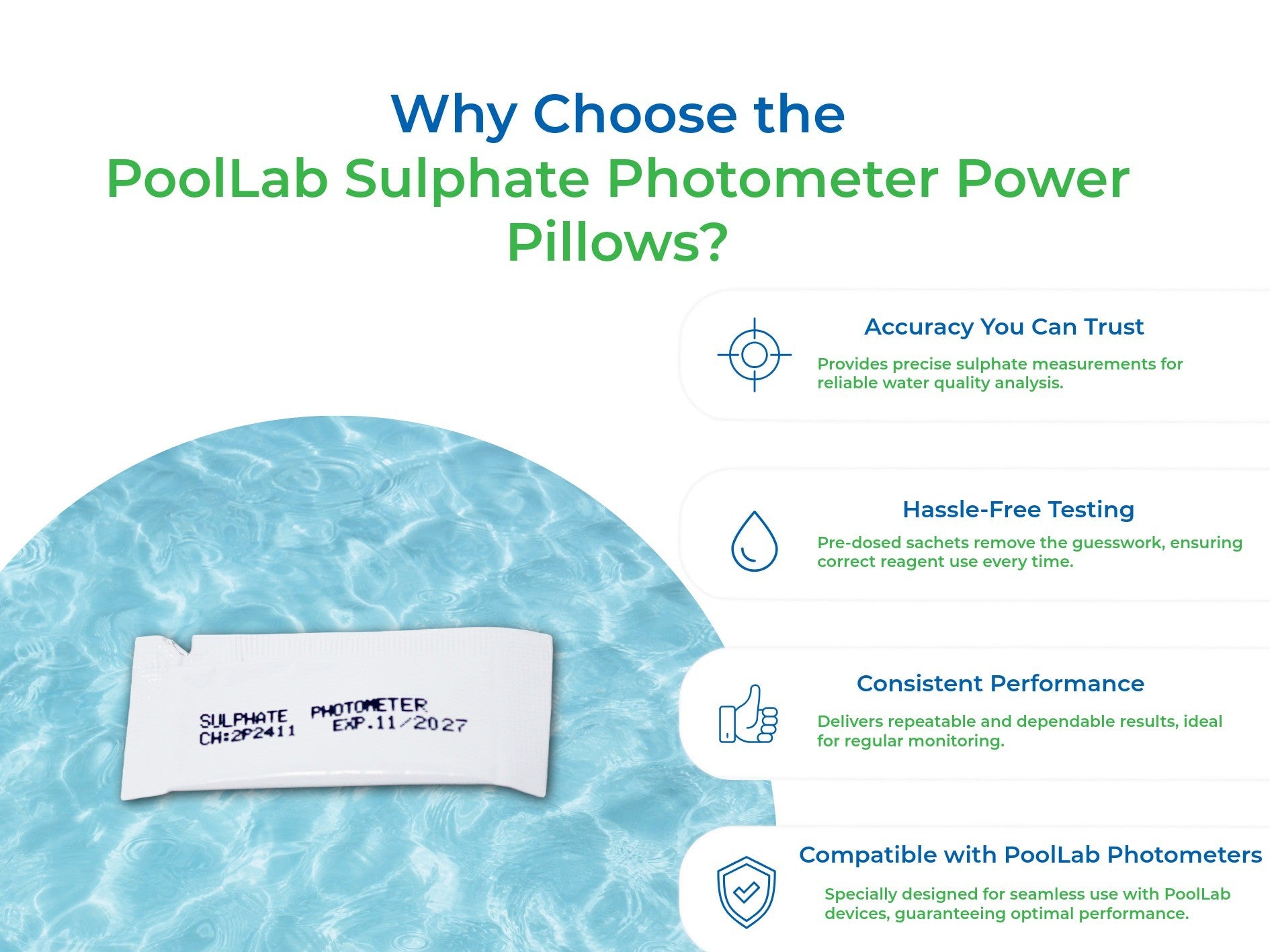 PoolLab Sulphate Photometer Power Pillows