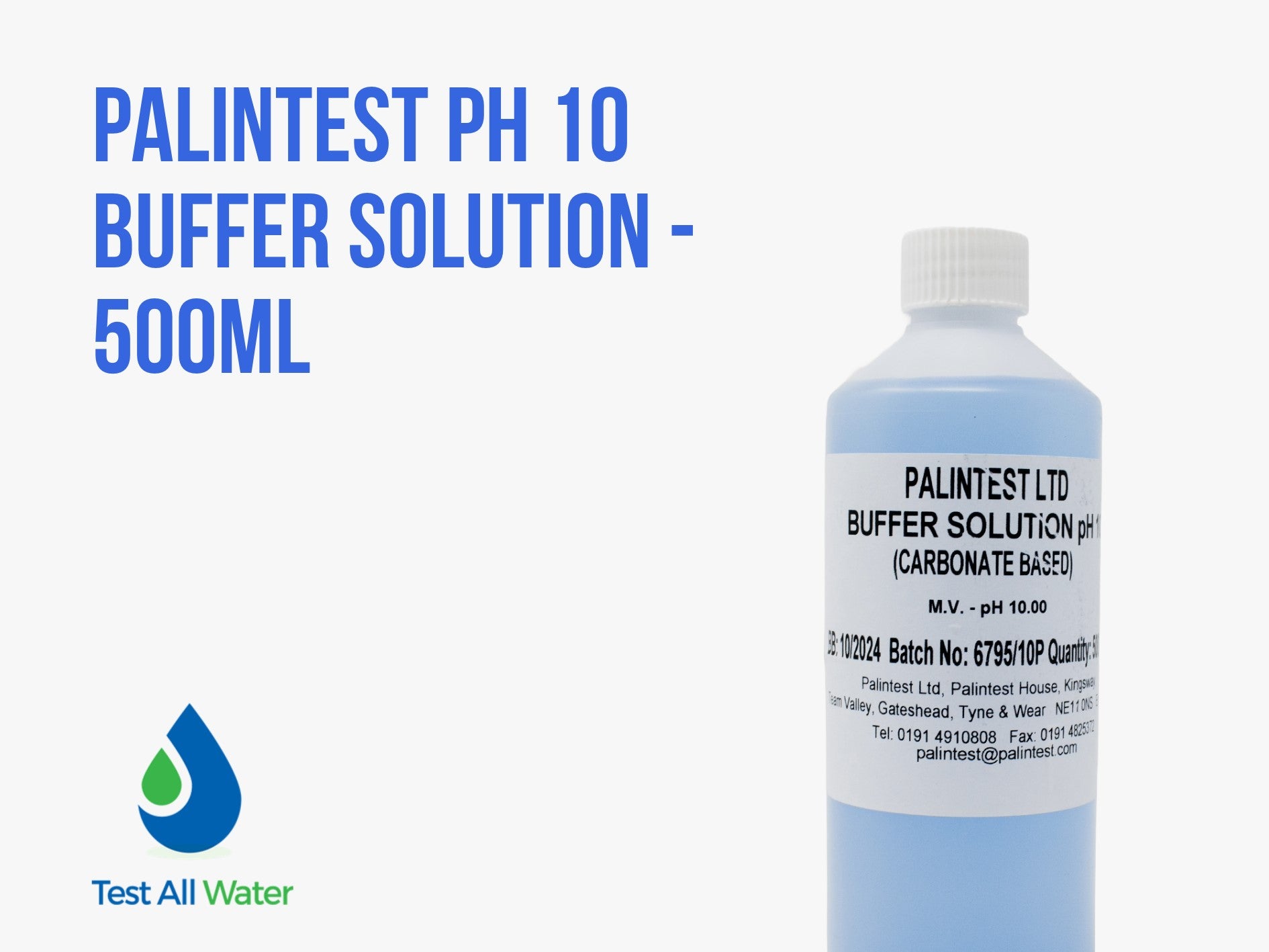 Palintest pH 10 Buffer Solution - 500ml