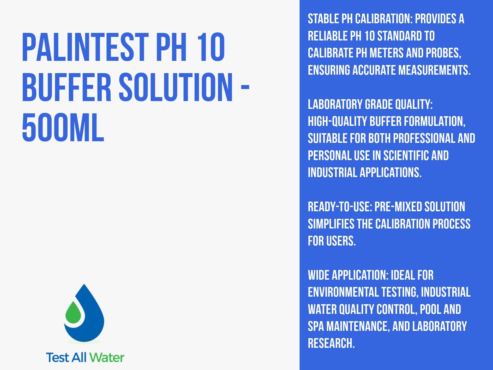 Palintest pH 10 Buffer Solution - 500ml