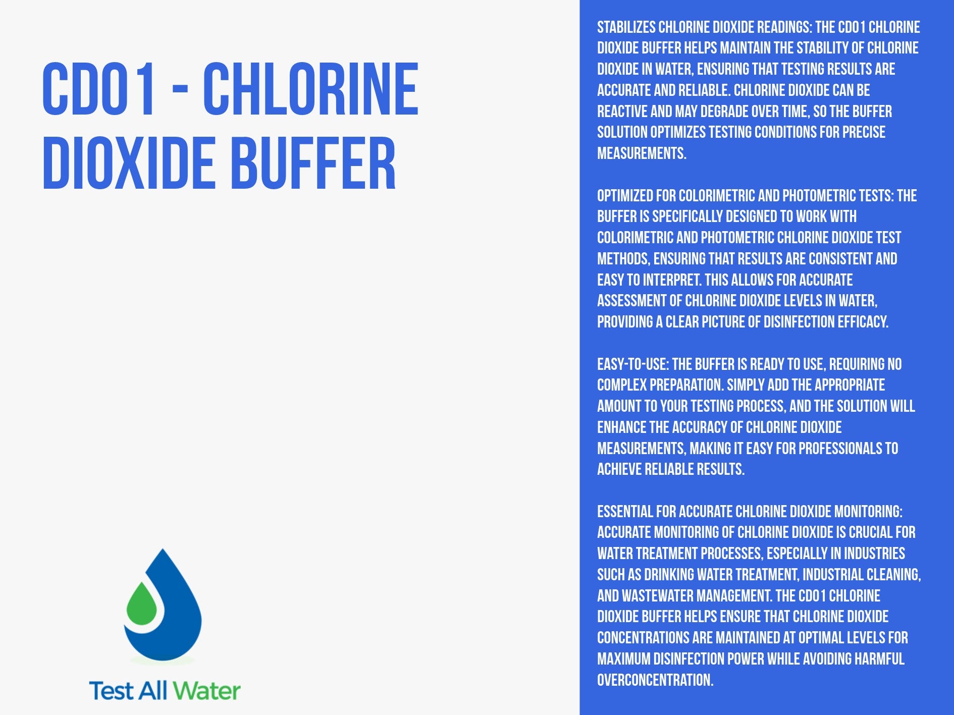 CDO1 - Chlorine Dioxide Buffer