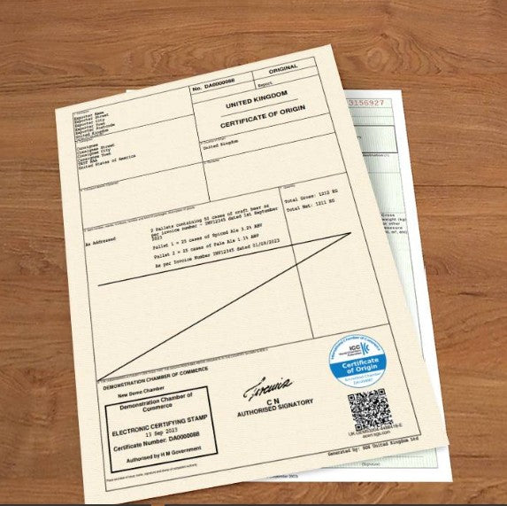 Certificates of Origin & Certified Invoices