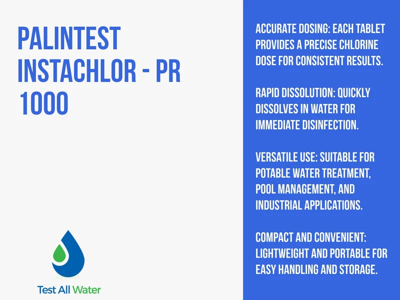 Palintest Instachlor PR-1000 Rapid Release Chlorine Tablets (1.7g)