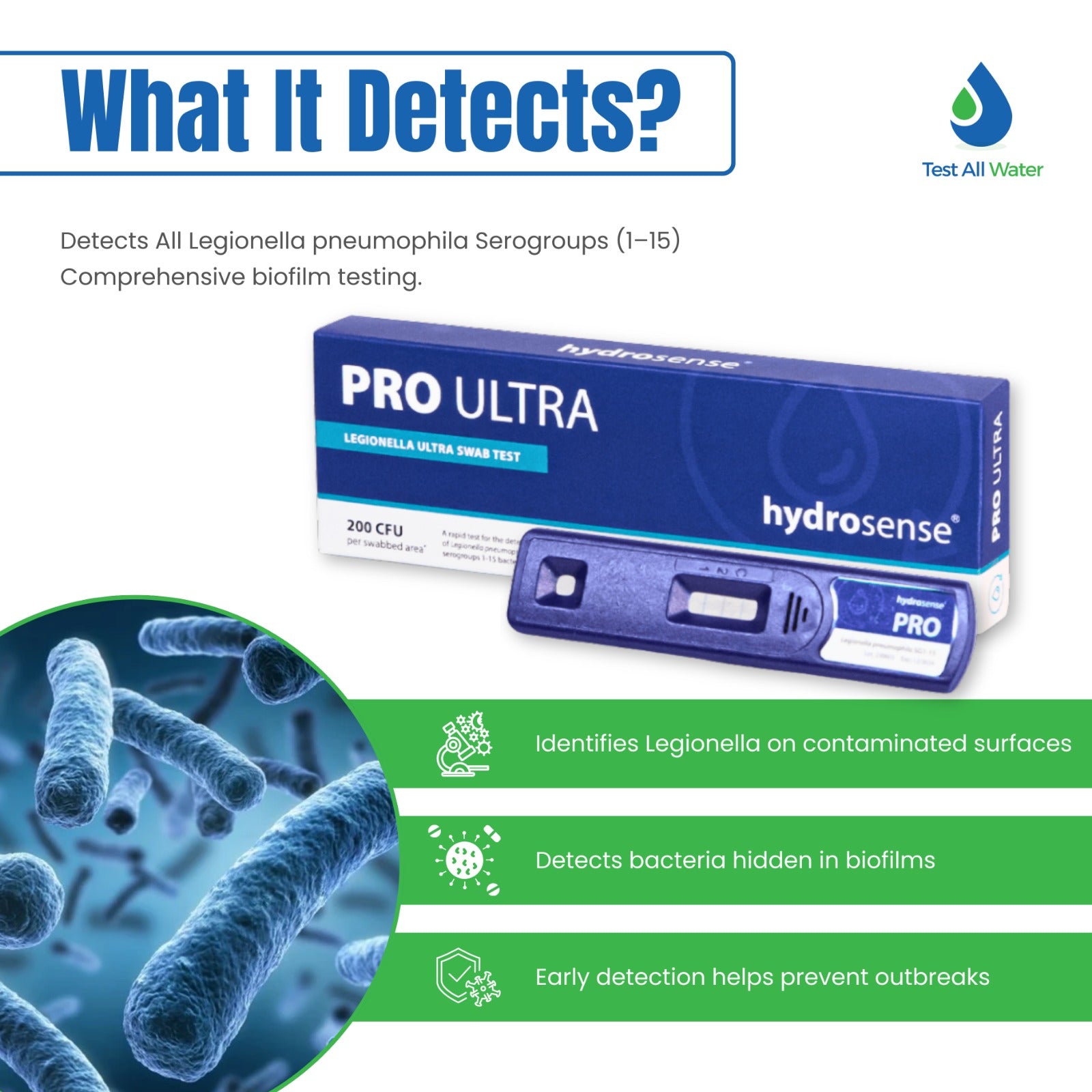 Hydrosense PRO Ultra Legionella Swab Test- Single Use