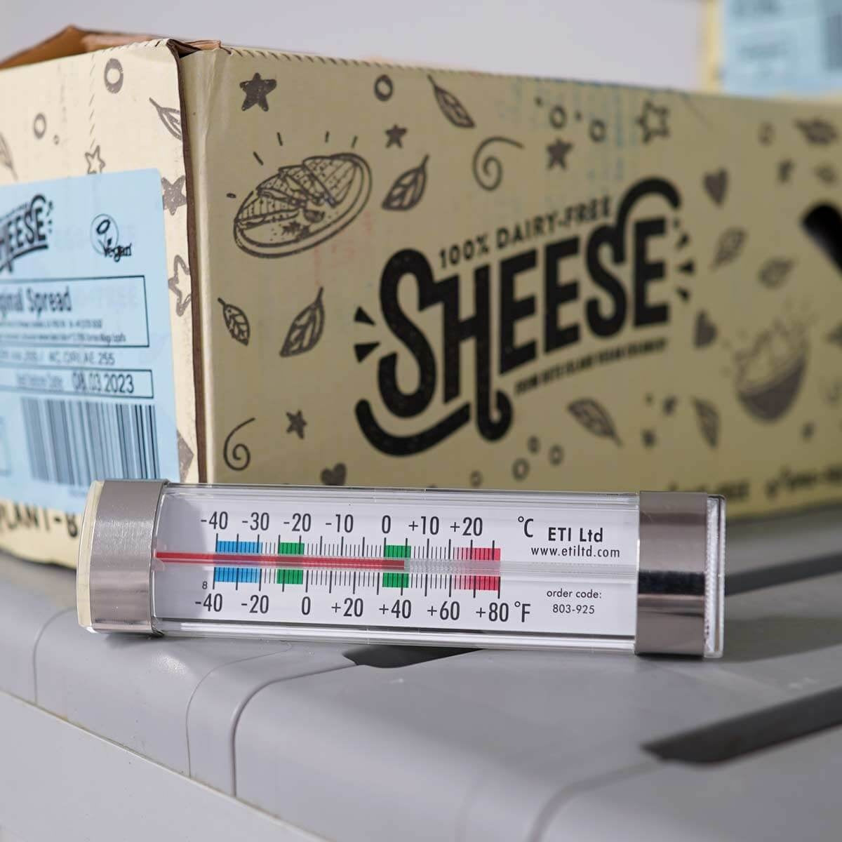 Clear Spirit-Filled Fridge Freezer Thermometer