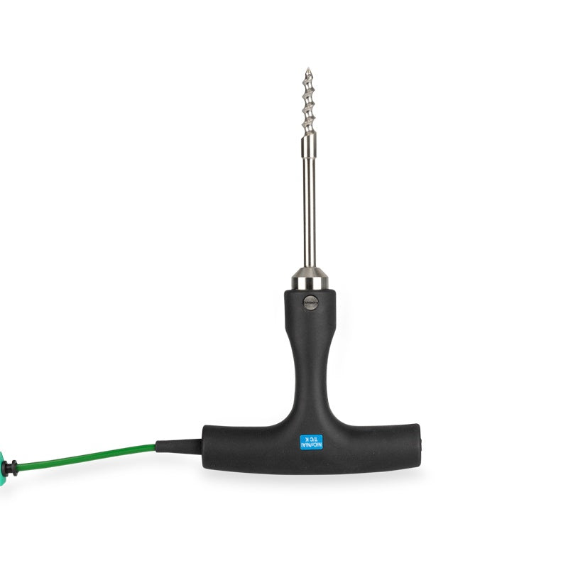 Corkscrew temperature probe