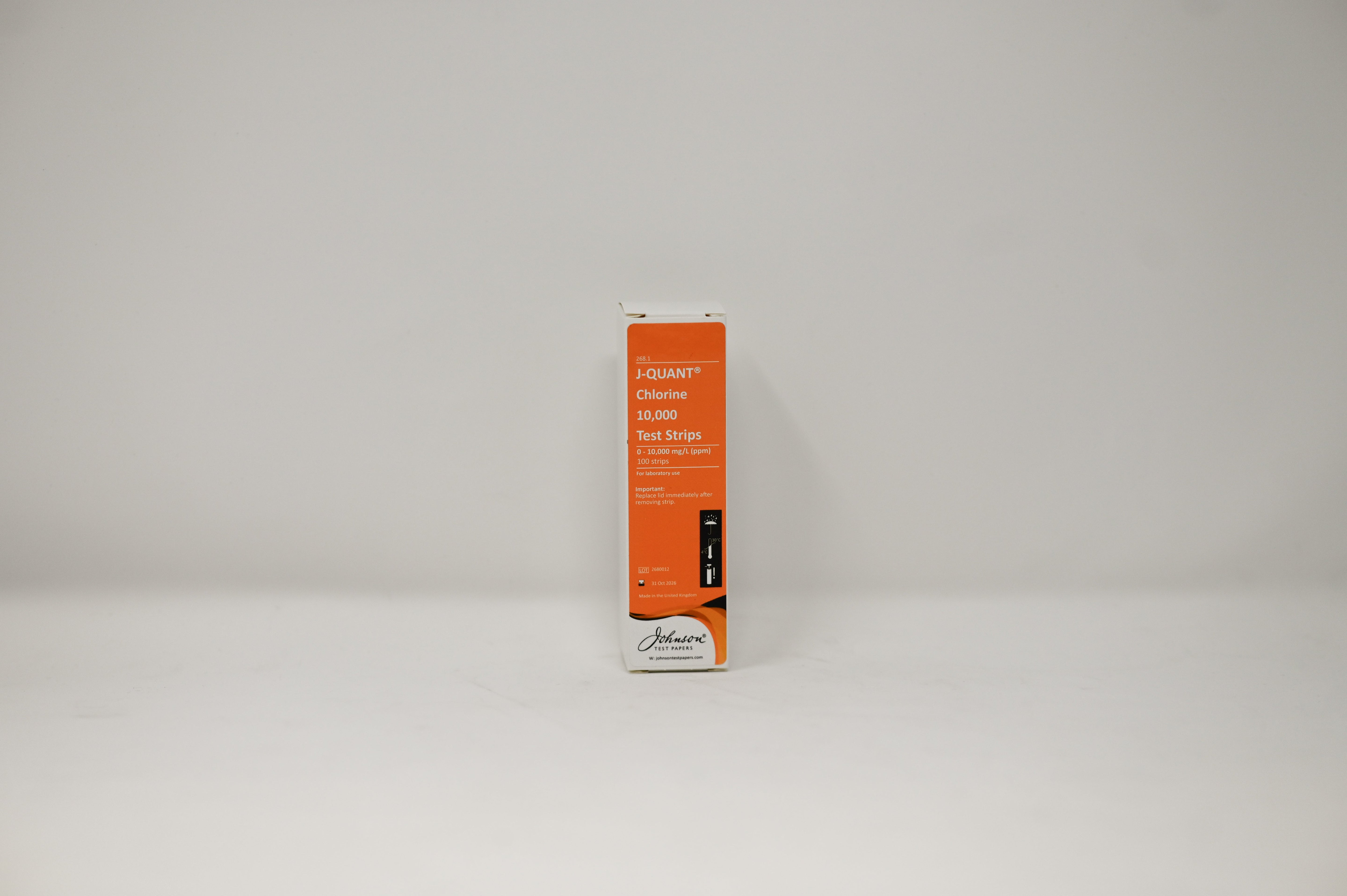 J-QUANT Chlorine 10,000, 100 strips/pk Expired 05/26