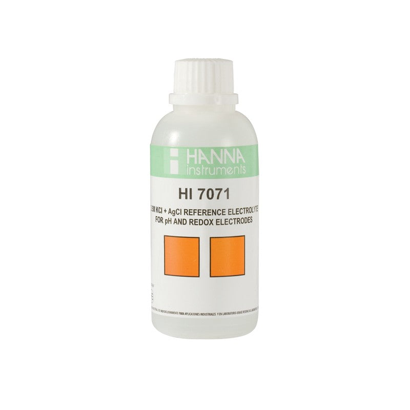 Hanna Instruments HI-7071M Electrolyte Solution, 3.5M KCl + AgCl, 250mL