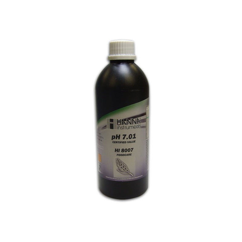 Hanna Instruments HI-8007L Foodcare pH 7.01 Buffer Solution - 500ml FDA Bottle