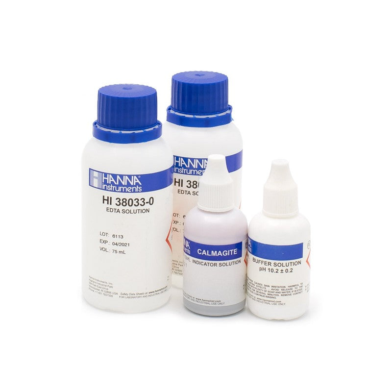 Hanna Instruments HI-38033-100 Hardness, total, EDTA method, Reagent kit for 100 test