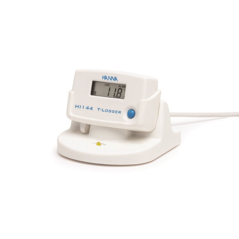 Hanna Instruments HI-144-10 Temperature Logger with USB docking cradle, wall cradle and lock