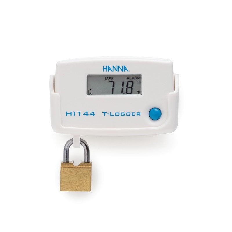 Hanna Instruments HI-144 Temperature T-Logger with wall cradle and lock
