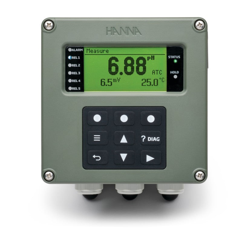 Hanna Instruments HI-510-0540 Single Channel Process Controller with digital probe inputs, 5 relays, 4 analogue outputs