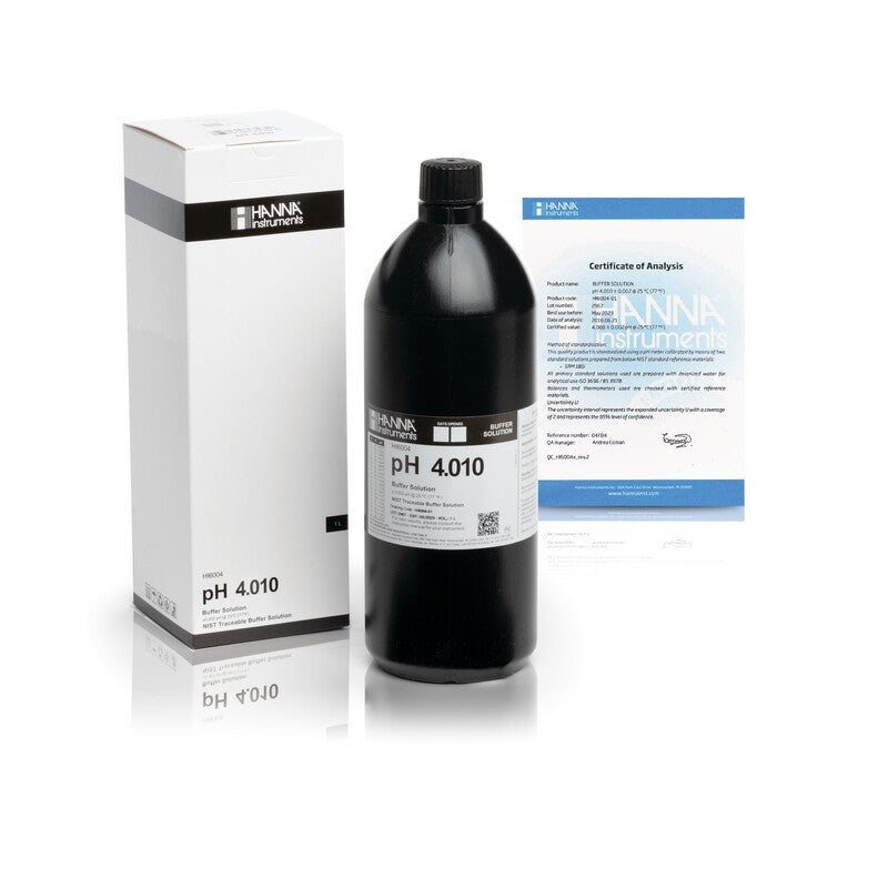 Hanna Instruments HI-6004 pH4.010 Millesimal Buffer Solution, 500ml
