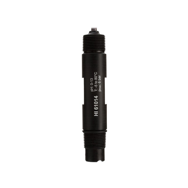 Hanna Instruments HI-6101405 AmpHel® Flat-tip pH Electrode - General Purpose, 5m Cable, Pt 100 Temperature Sensor, BNC
