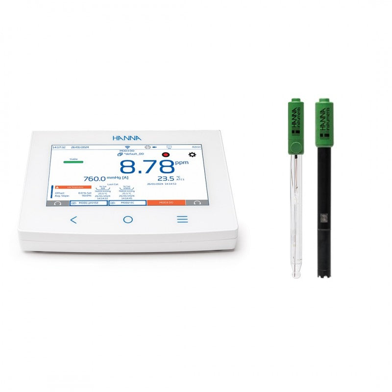Hanna Instruments HI-6542/P pH/ORP/ISE + Polarographic DO Multiparameter Modular Benchtop Meter