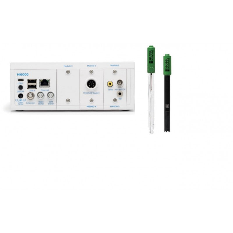 Hanna Instruments HI-6542/P pH/ORP/ISE + Polarographic DO Multiparameter Modular Benchtop Meter