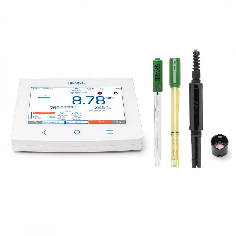 Hanna Instruments HI-6553 pH/ORP/ISE + EC + Optical DO Multiparameter Modular Benchtop Meter